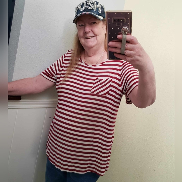 Striped Top 2X - Picture 2 of 3